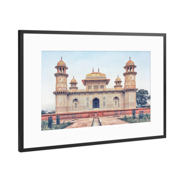 Poster mit Rahmen Schwarz (Metallic) "I'timad-ud-Daulah" artboxONE - Städte,Reise,Architektur,Reise / Asien,Reise / Länder