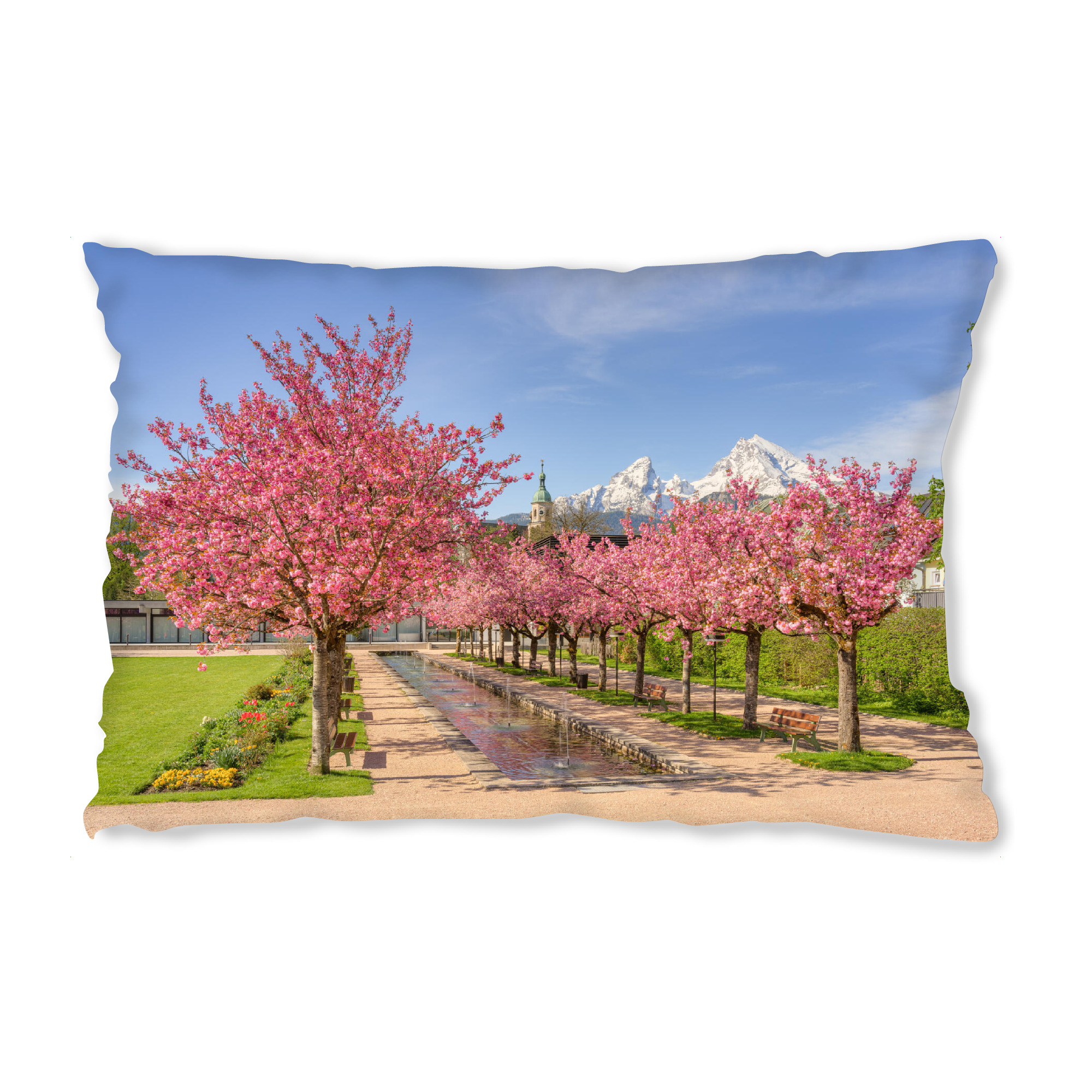 Design-Kissen "Kirschblüte in Berchtesgaden" artboxONE - Städte,Natur,Reise