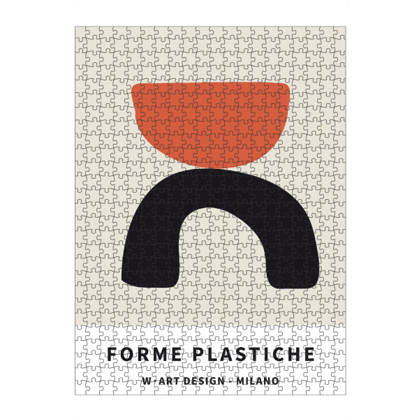 artboxONE Puzzle "FORME PLASTICHE IN RED AND BLACK" artboxONE - Abstrakt,Geometrie