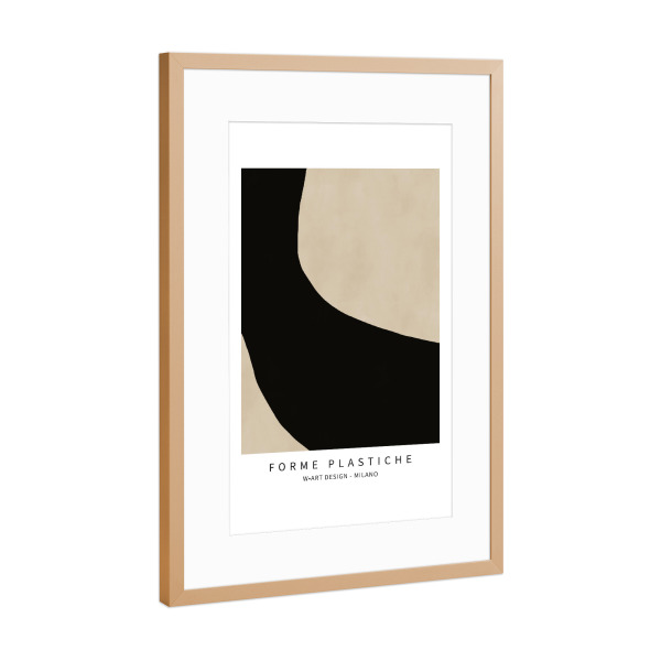 Poster mit Rahmen Kupfer "FORME PLASTICHE" artboxONE - Abstrakt,Geometrie