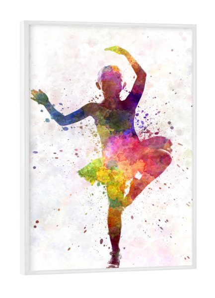 Poster mit weißem Rahmen "Ballet dancer-c" artboxONE - Sport