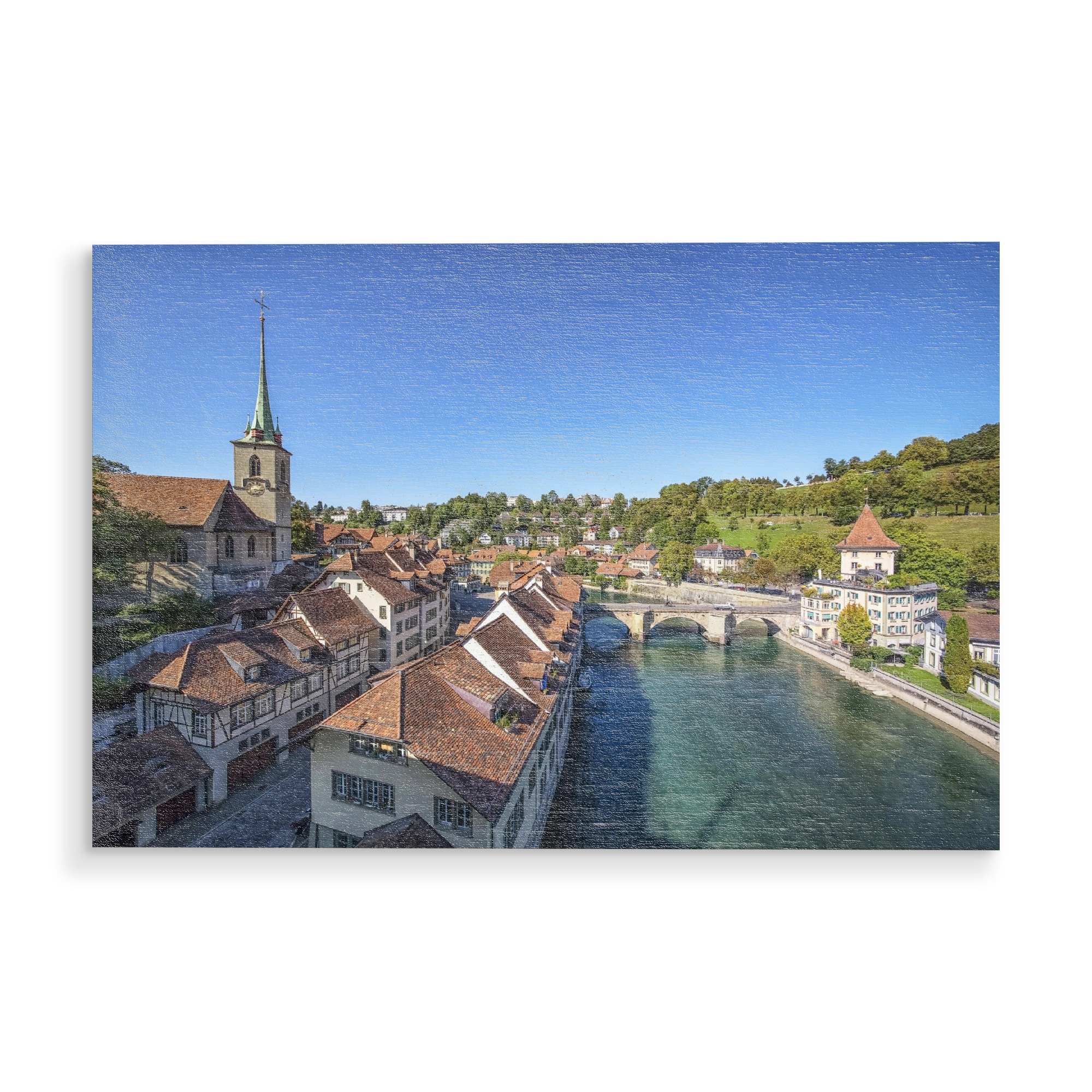 Holzbild "The city of Bern" artboxONE - Städte,Reise,Architektur,Reise / Länder,Städte / Weitere