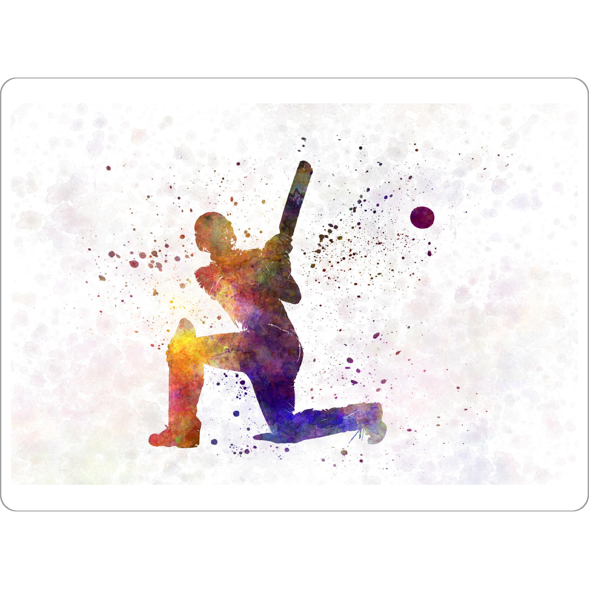 Tischset "Cricket player batsman-h" artboxONE - Sport - Sport,Sports,Color,Illustration,Cricket,Bat,Ball,Player,Stadium,America,Batsman - Bild sport
