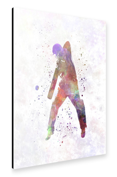 Alu-Dibond "Cricket player batsman-b" 30x20 cm artboxONE