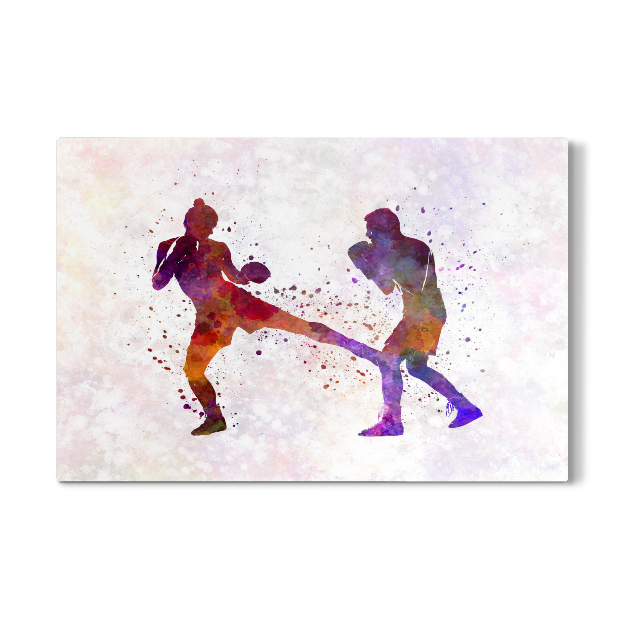 Galerie-Print "Woman boxer boxing kickboxing-e" 75x50 cm artboxONE