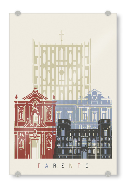 Acrylglasbild "Tarento skyline" artboxONE - Städte,Architektur