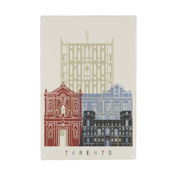 Holzbild "Tarento skyline" artboxONE - Städte,Architektur