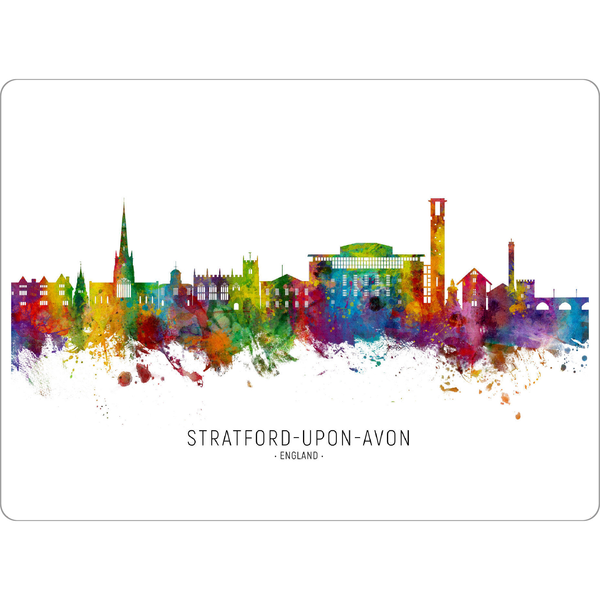 Tischset "Stratford-upon-Avon Skyline txt" artboxONE - Städte