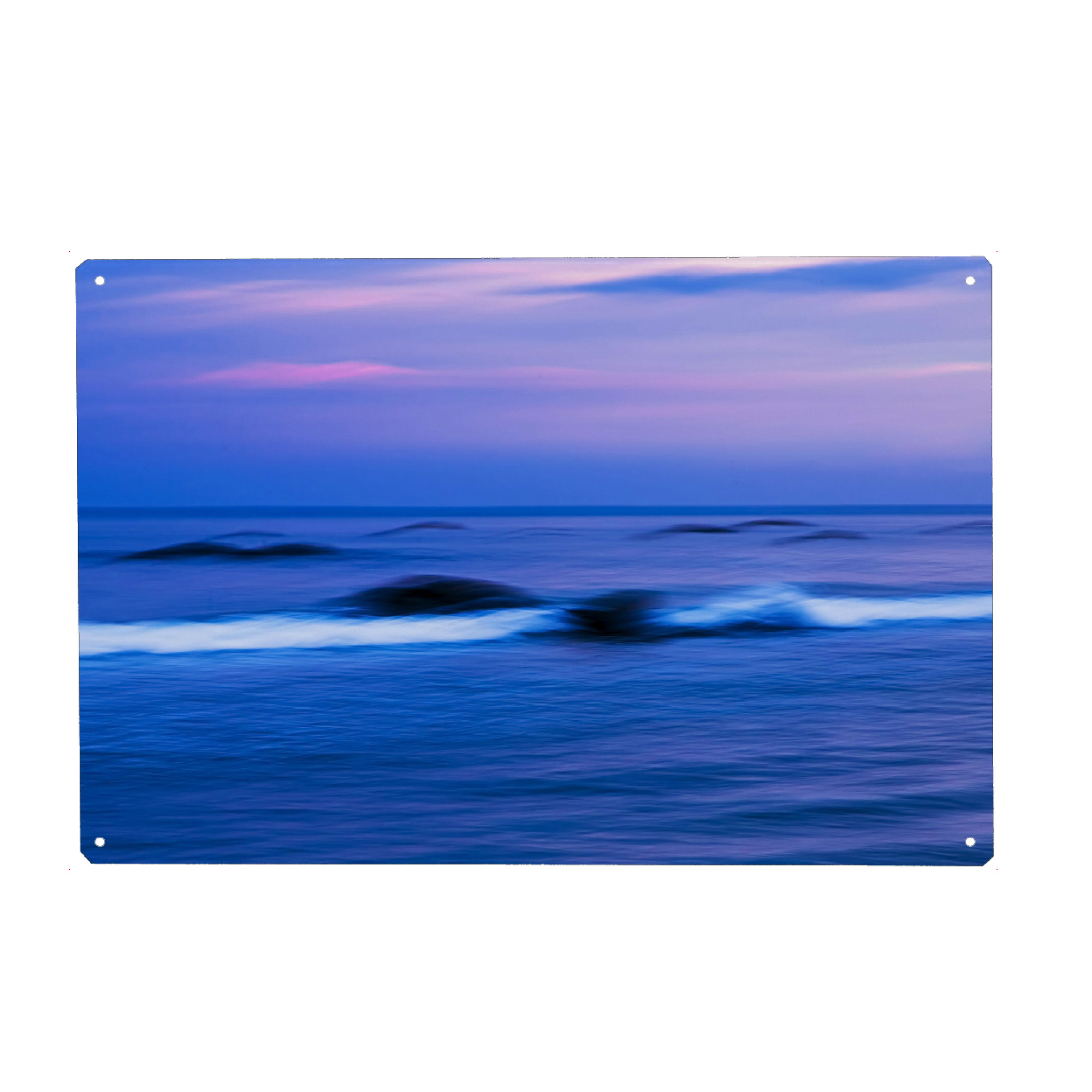 Metall Poster "Dunkle Wasser" artboxONE - Natur,Reise - Meer,Brandung,Blau,Wasser,Wellen,Sea,Water,Natur,Nature - Blechschild