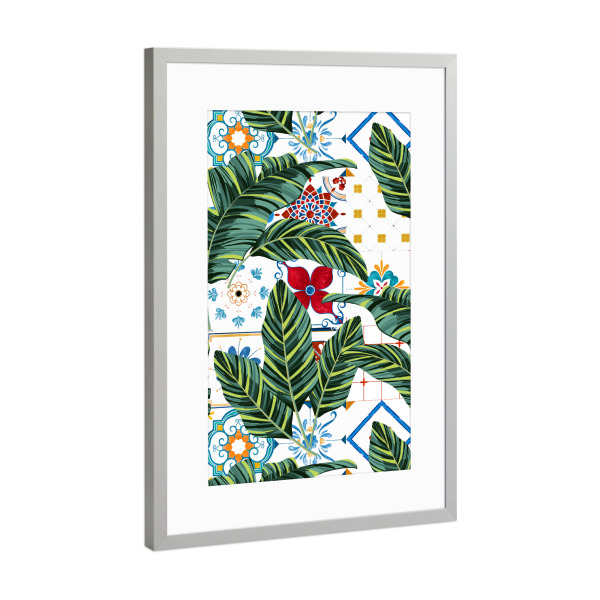 Poster mit Rahmen Silber "Plant a Garden" artboxONE - Natur