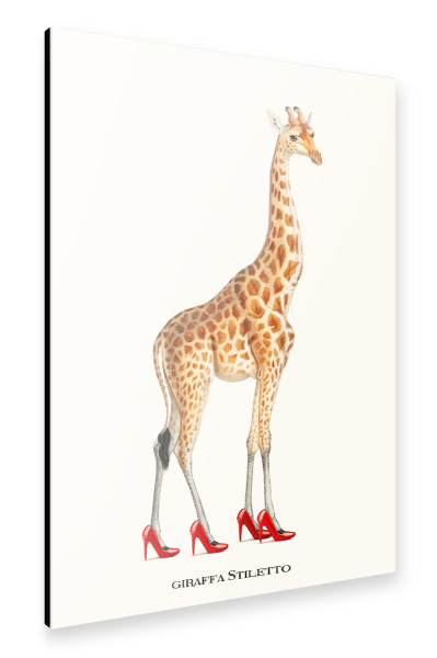 Alu-Dibond "Giraffa Stiletto" 30x20 cm artboxONE