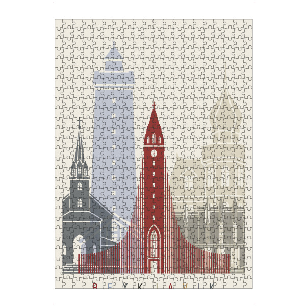 Puzzle Ravensburger "Reykjavik skyline" artboxONE - Städte,Architektur