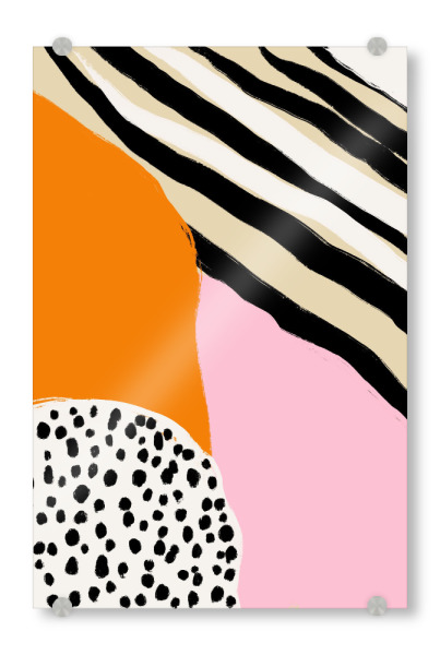 Acrylglasbild "Crazy Life Art" artboxONE - Abstrakt - Colored,Boho,Dots,Crazylife,Artprint,Wildlife,Wild,Abstract,Abstrakt,Bunt,Colorful