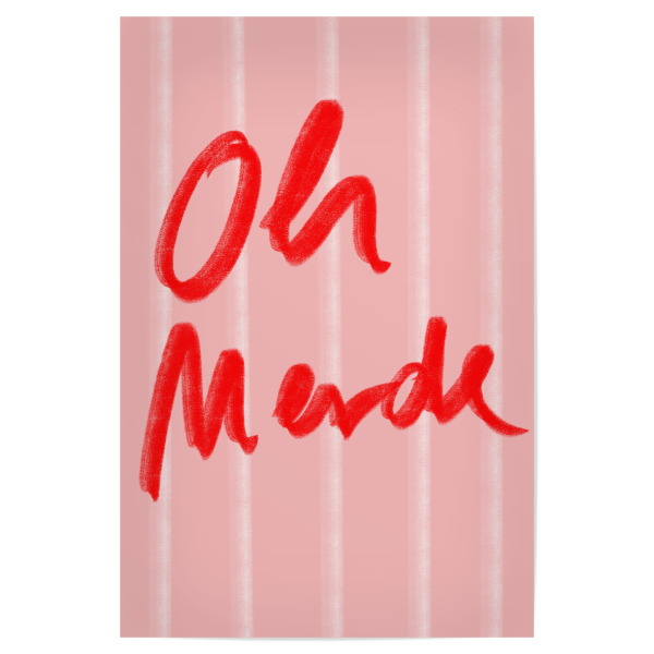 Poster 30x20 cm "Oh merde !" artboxONE - Typografie,Lustig