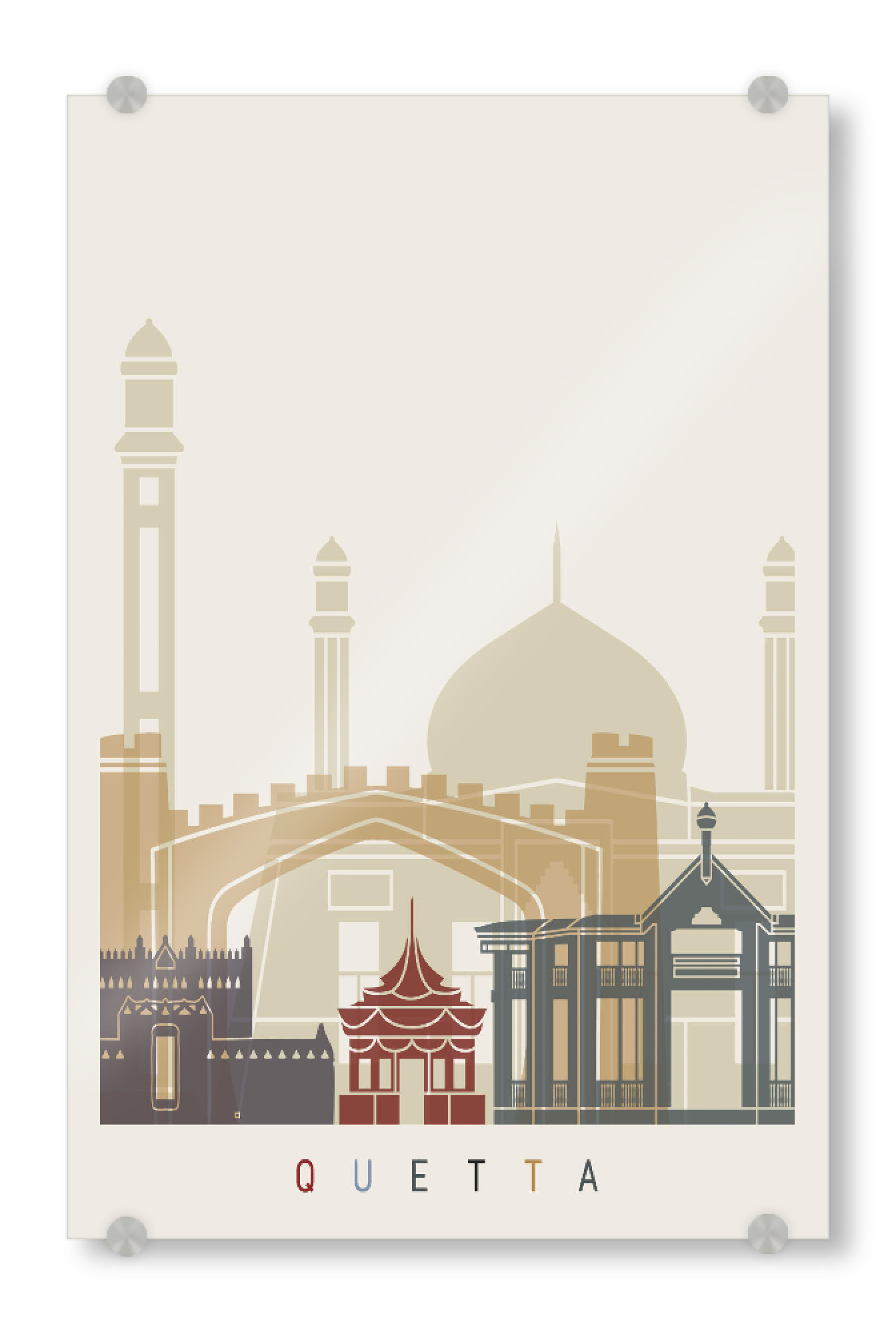 Acrylglasbild "Quetta skyline" artboxONE - Städte,Architektur