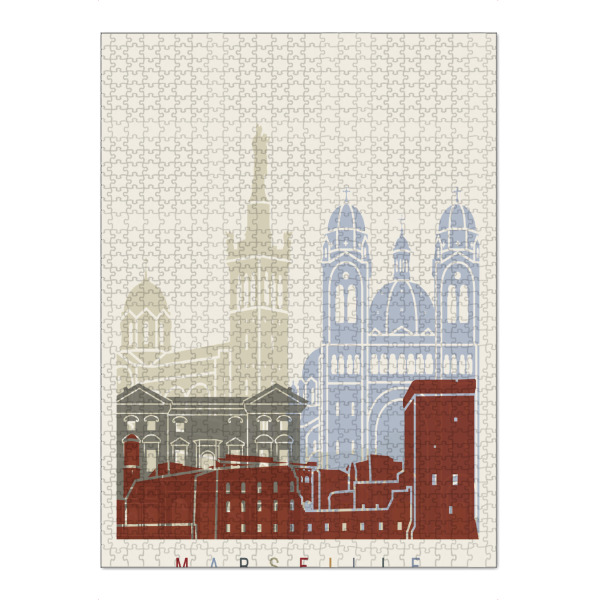 Puzzle Ravensburger "Marseille skyline" artboxONE - Städte,Architektur