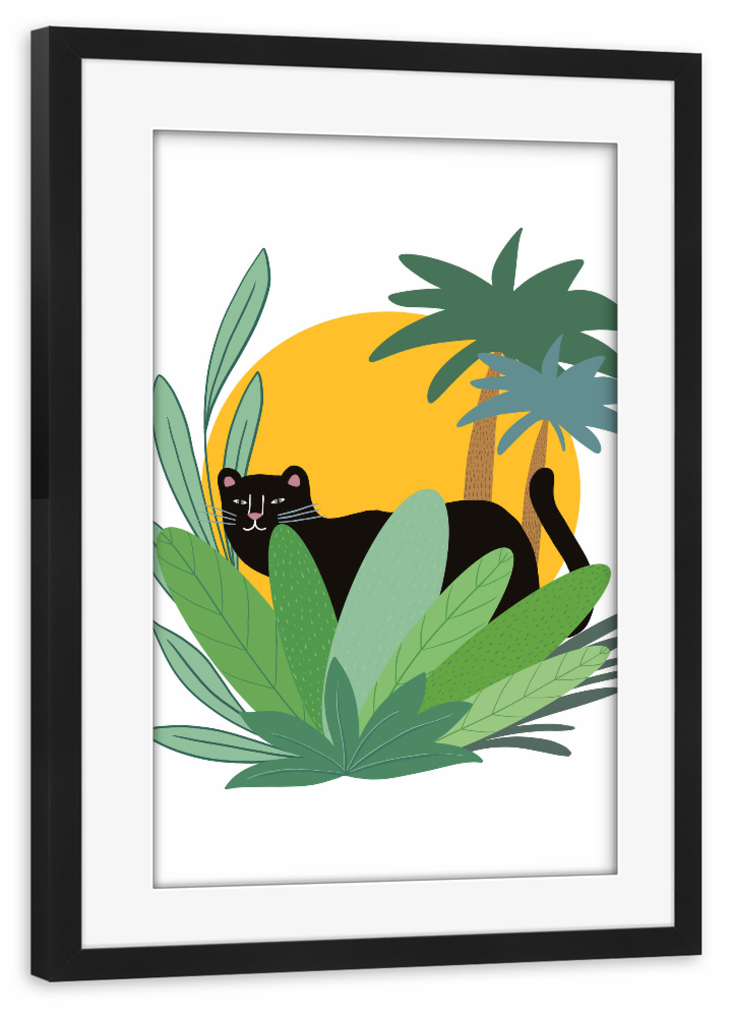 Poster mit Rahmen schwarz "Hide and seek" artboxONE - Für Kinder,Tiere,Lustig