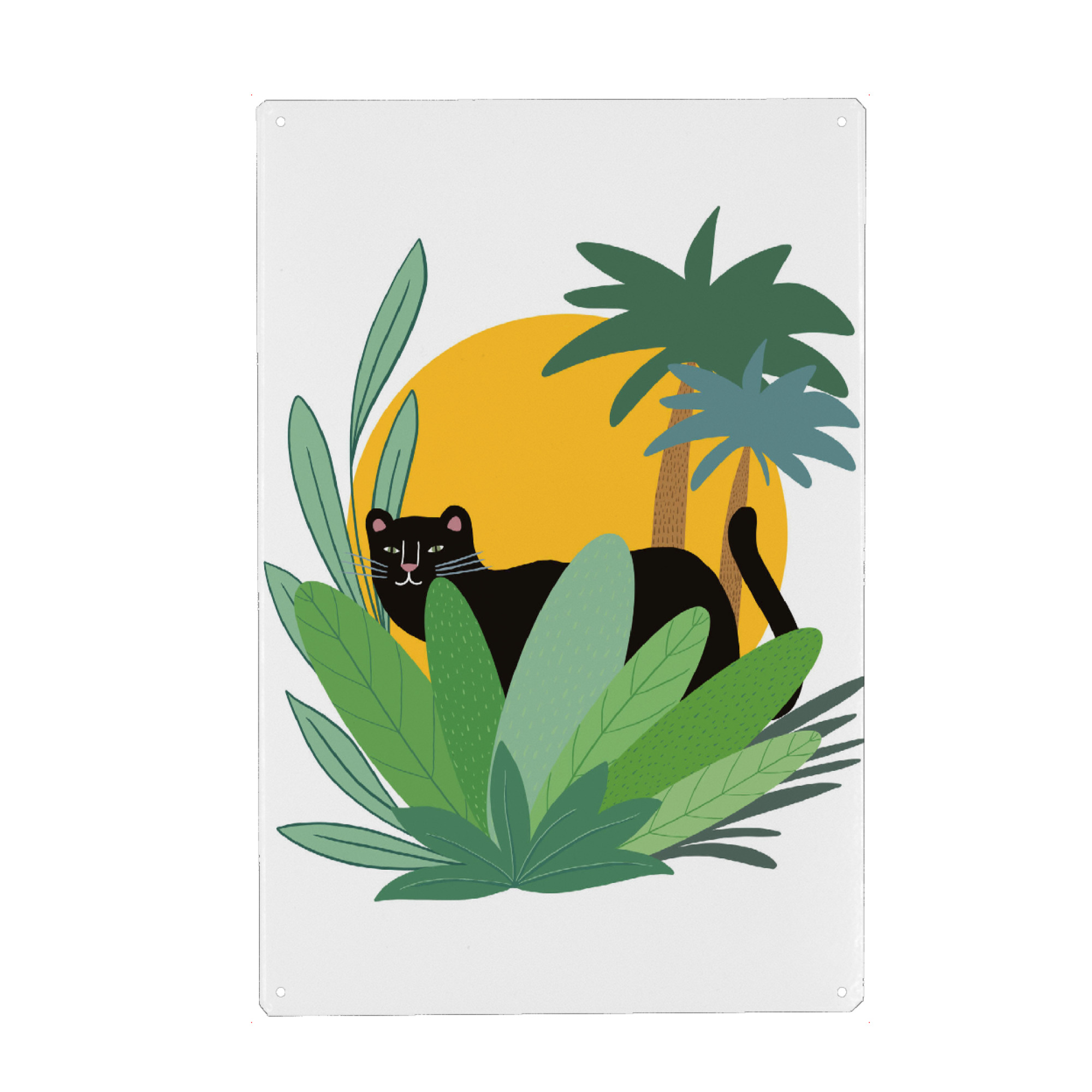 Metall Poster "Hide and seek" artboxONE - Für Kinder,Tiere,Lustig