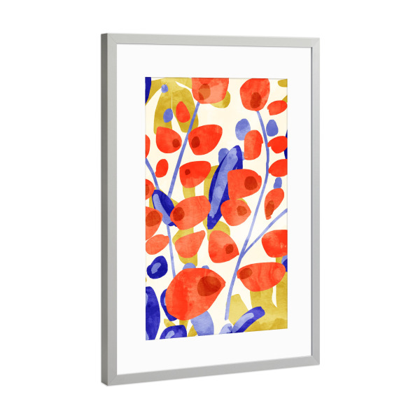 Poster mit Rahmen Silber "All Good Things Are Wild & Free" artboxONE - Natur,Floral