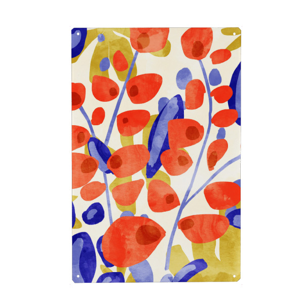 Metall Poster "All Good Things Are Wild & Free" artboxONE - Natur,Floral