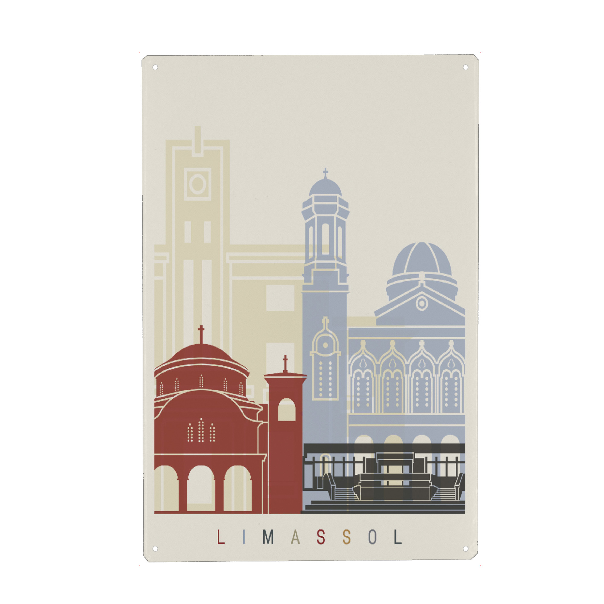 Metall Poster "Limassol skyline" artboxONE - Städte,Architektur