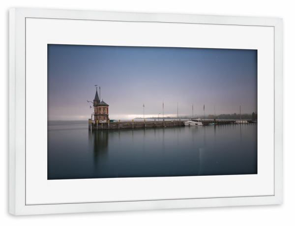Poster mit Rahmen weiß "Konstanz Bodensee" artboxONE - Reise,Reise / Strand und Meer