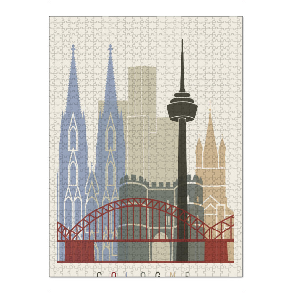 Puzzle Ravensburger "Cologne skyline-b" artboxONE - Städte,Architektur