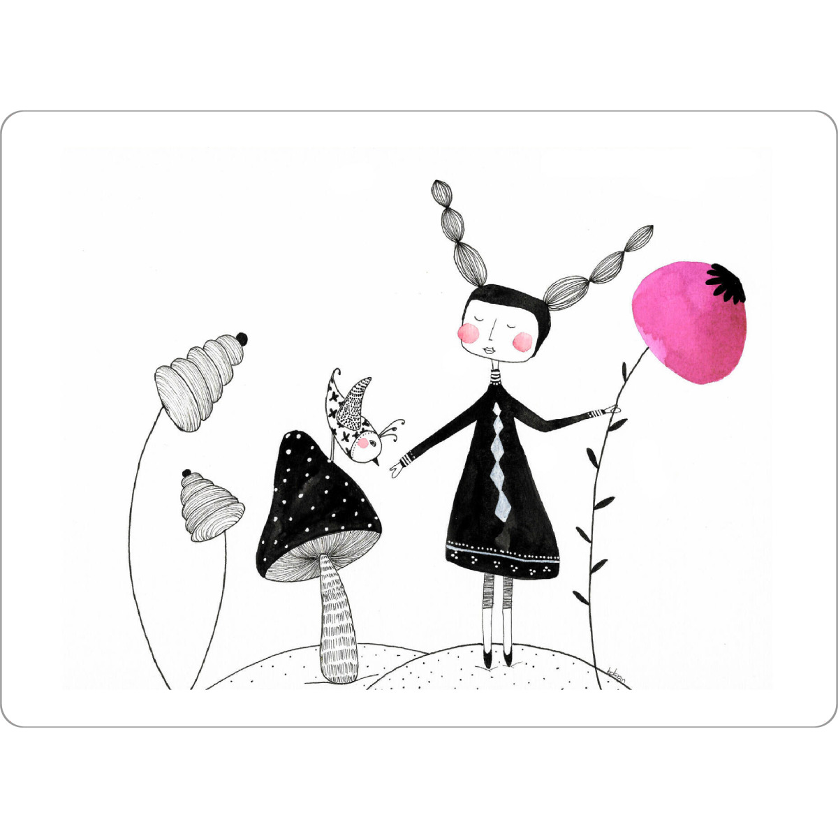 Tischset "Bianca Peters - Spaziergang" artboxONE - Natur,Menschen,Schwarzweiß