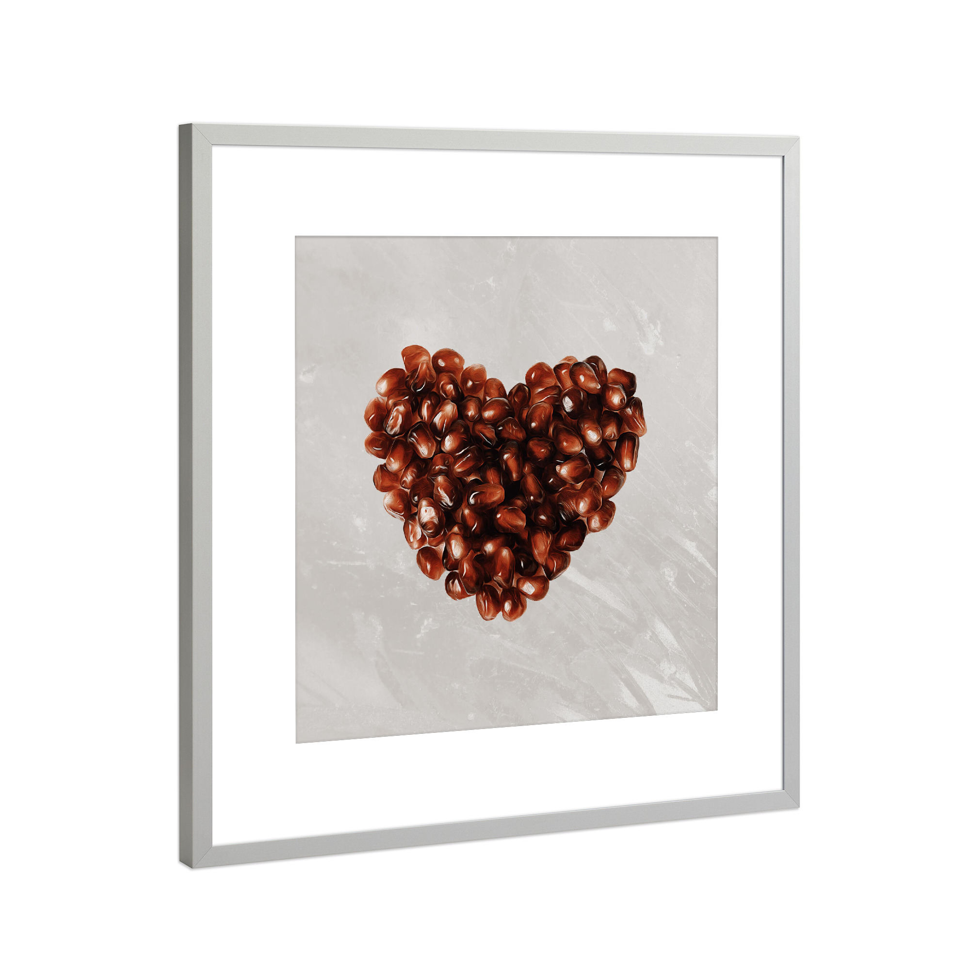 Poster mit Rahmen Silber "Pomegranate Seeds" artboxONE - Natur,Liebe,Essen & Trinken / Obst & Gemüse