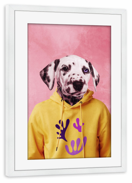 Poster mit Rahmen weiß "Dalmatian by Tas" artboxONE - Natur,Floral,Tiere