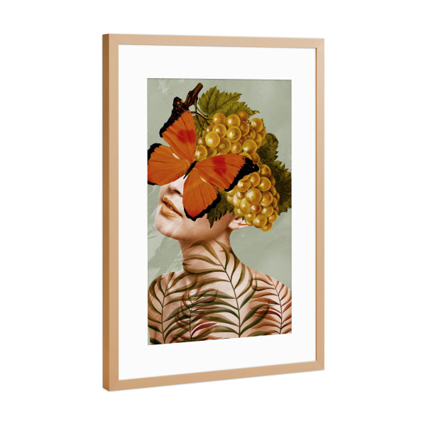 Poster mit Rahmen Kupfer "Jess by Tas" artboxONE - Natur,Floral,Tiere