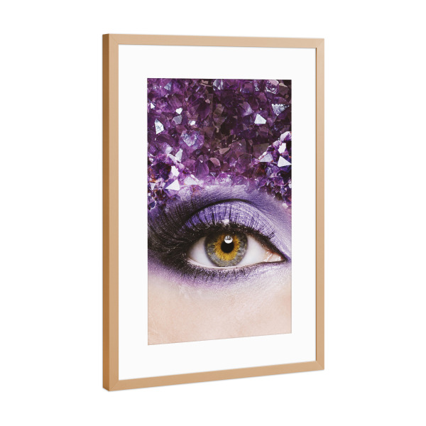 Poster mit Rahmen Kupfer "Amethyst by Tas" artboxONE - Natur,Menschen