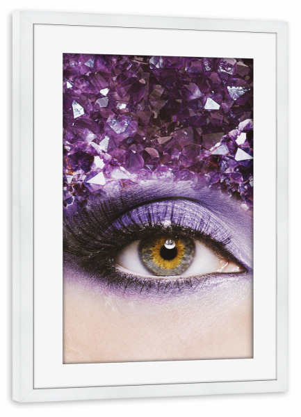 Poster mit Rahmen weiß "Amethyst by Tas" artboxONE - Natur,Menschen