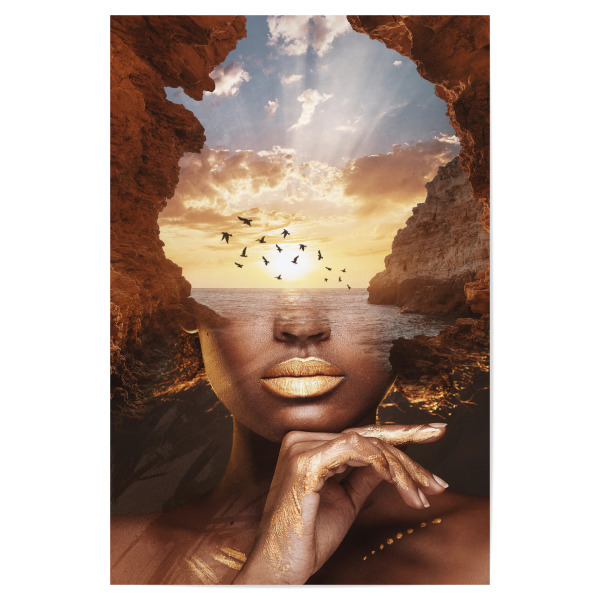 Poster "Golden Landscape" artboxONE - Natur,Tiere,Menschen