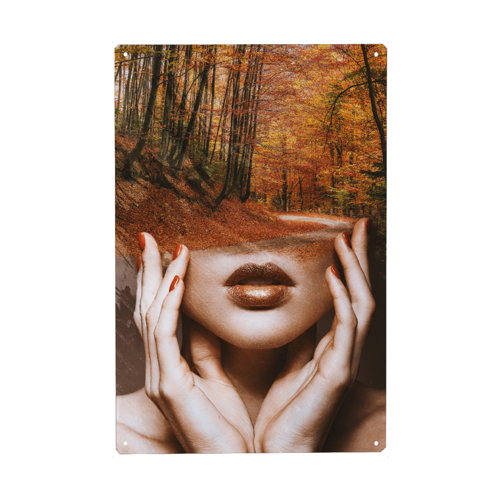 Metall Poster "Grace and the Autumn" artboxONE - Natur,Floral,Menschen