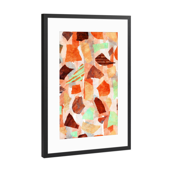 Poster mit Rahmen Schwarz (Metallic) "Cutouts by Tas" artboxONE - Abstrakt - Cutout,Abstrakt,Grunge,Abstract,Bunt,Colorful