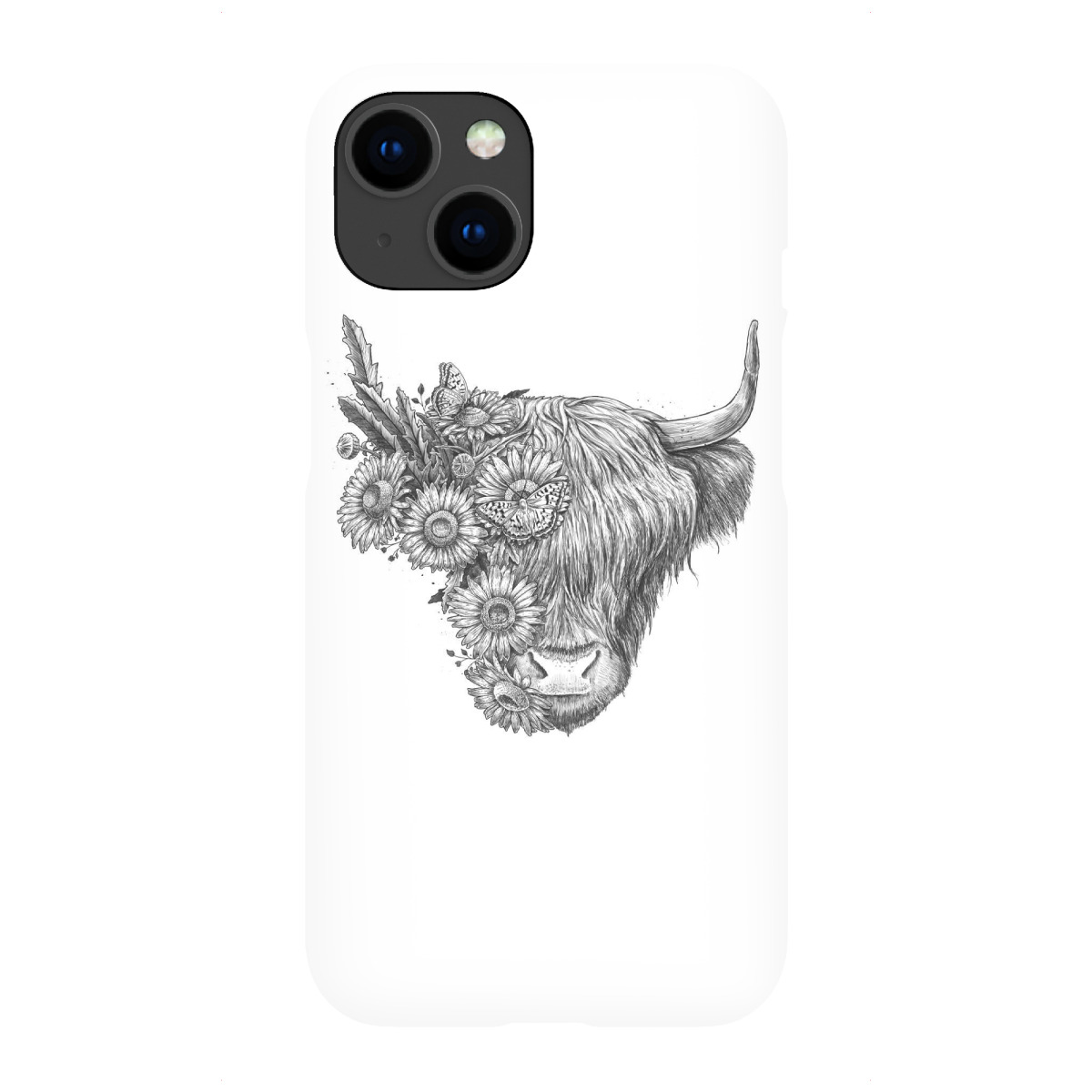 iPhone "Floral bull" Premium-Case Handyhülle artboxONE