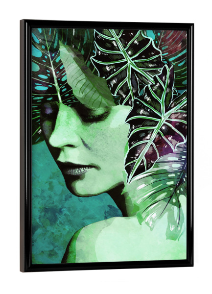 Poster mit schwarzem Rahmen "Green jungle" artboxONE - Natur,Floral,Menschen