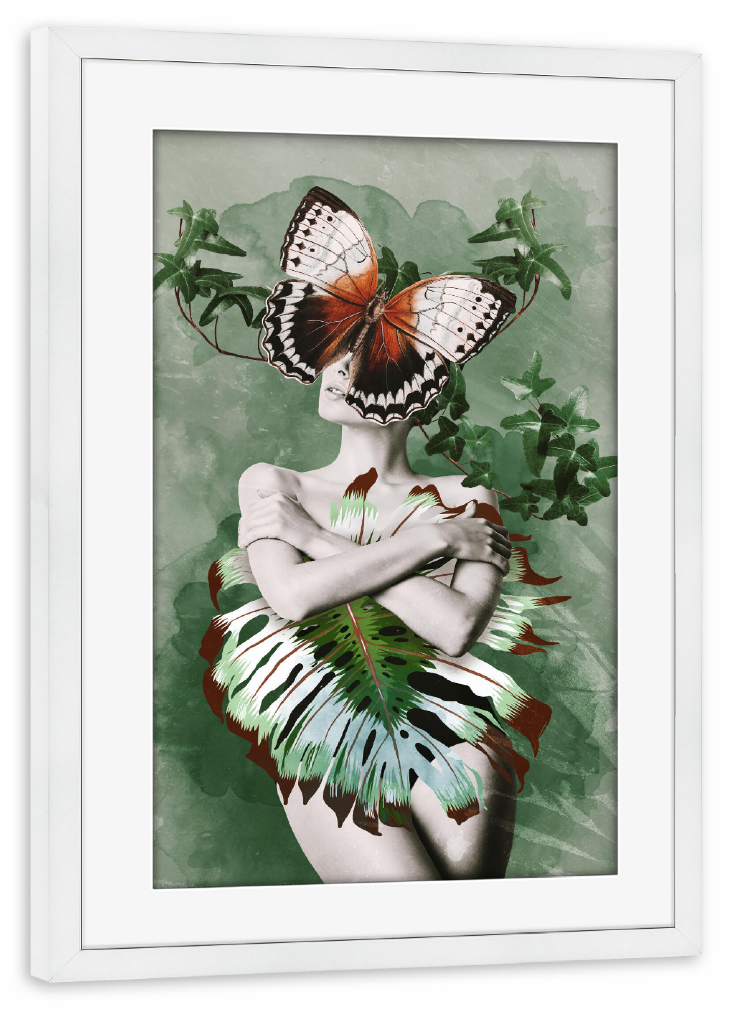 Poster mit Rahmen weiß "Brianna" artboxONE - Natur,Floral,Tiere