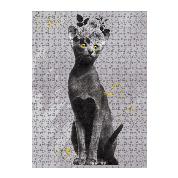 artboxONE Puzzle "Gray and Illuminating colors cat" artboxONE - Natur,Floral,Tiere