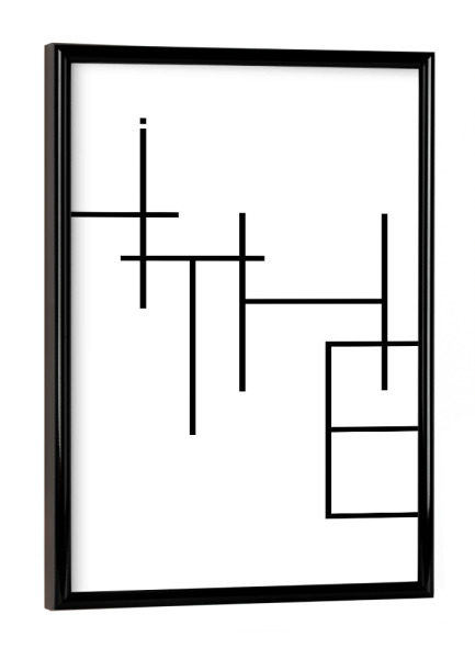 Poster mit schwarzem Rahmen "LITHE" artboxONE - Typografie,Schwarzweiß,Fashion,Buchstaben