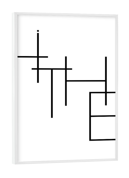 Poster mit weißem Rahmen "LITHE" artboxONE - Typografie,Schwarzweiß,Fashion,Buchstaben