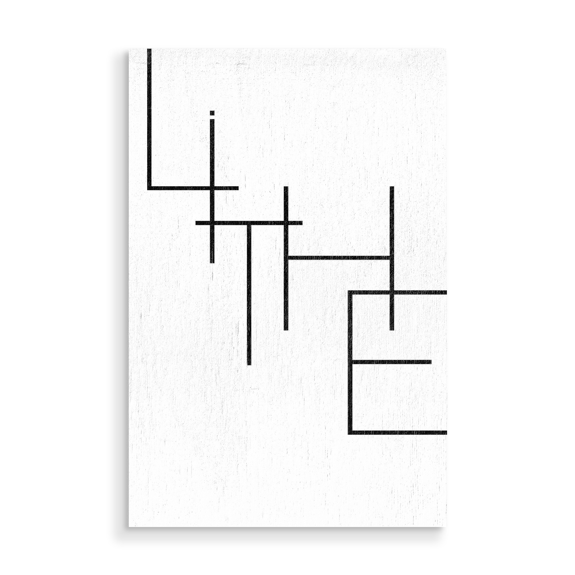 Holzbild "LITHE" artboxONE - Typografie,Schwarzweiß,Fashion,Buchstaben