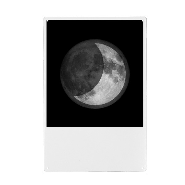 Holzbild "MOONSHINE" artboxONE - Schwarzweiß,Galaxy - Mond,Weltraum,Sterne,Weltall,Space,Astronomie,Romantik,Galaxie,Moon