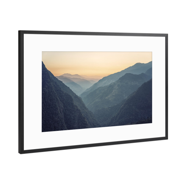 Poster mit Rahmen Schwarz (Metallic) "Annapurna Conservation Area" artboxONE - Natur,Reise,Reise / Asien,Reise / Länder