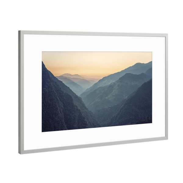 Poster mit Rahmen Silber "Annapurna Conservation Area" artboxONE - Natur,Reise,Reise / Asien,Reise / Länder