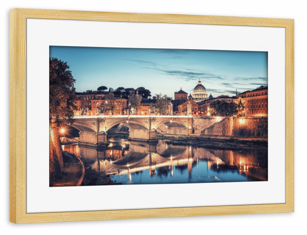 Poster mit Rahmen kiefer "Rome Reflection" artboxONE - Städte,Reise,Architektur,Reise / Länder,Städte / Rom