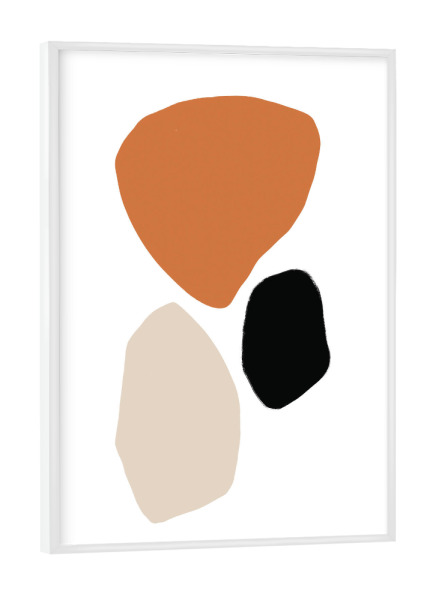 Poster mit weißem Rahmen "Abstract Shapes Trio" artboxONE - Abstrakt,Geometrie
