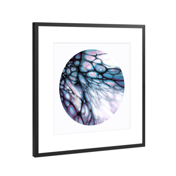 Poster mit Rahmen Schwarz (Metallic) "Light Cells - bunt" artboxONE - Abstrakt