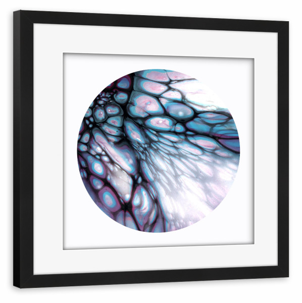 Poster mit Rahmen schwarz "Light Cells - bunt" artboxONE - Abstrakt